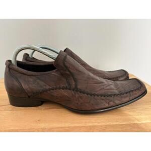 Kenneth Cole Reaction Leading Note Mens Shoes Distressed Leather Square Toe 10